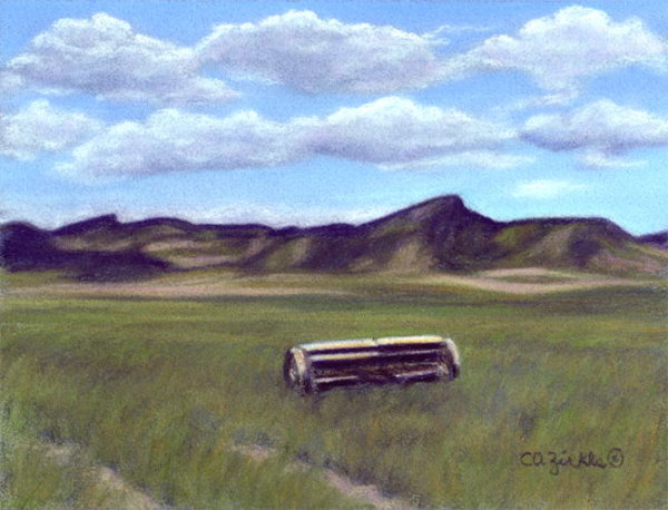 Grain Drill in the Elk Horns by Carol Zirkle