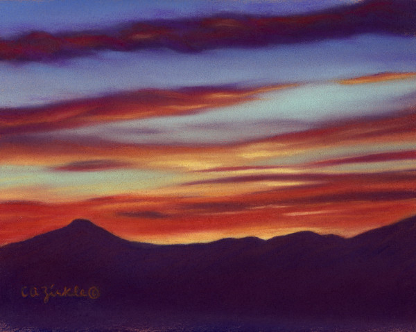 Sunset over Lone Mountain by Carol Zirkle
