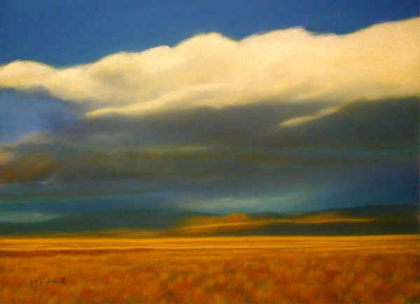 White Cloud over Golden Grass by Carol Zirkle