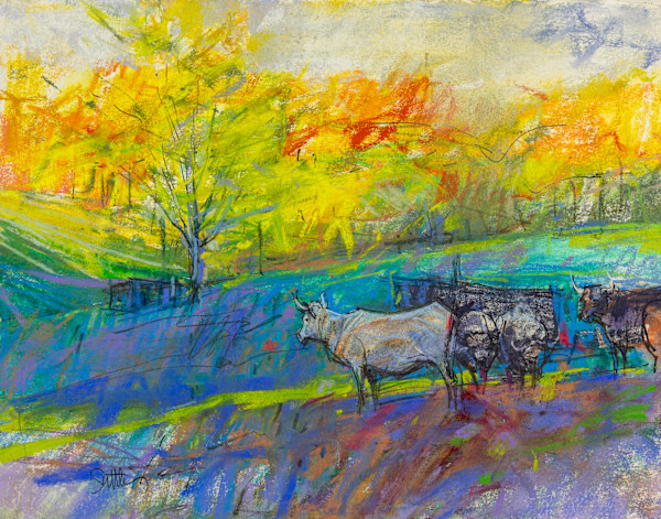 Bulls In The Field by Bill Suttles, Image 1.