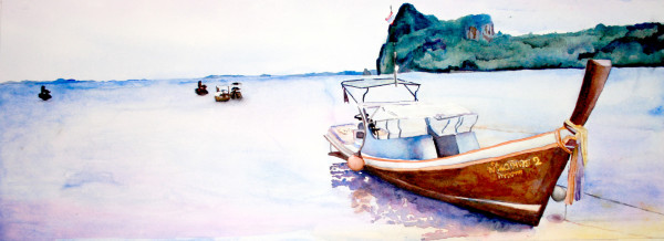 Boats Off Phi Phi by Elisha 