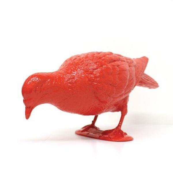 BELONGING (red pigeon feeding) by Patrick Murphy