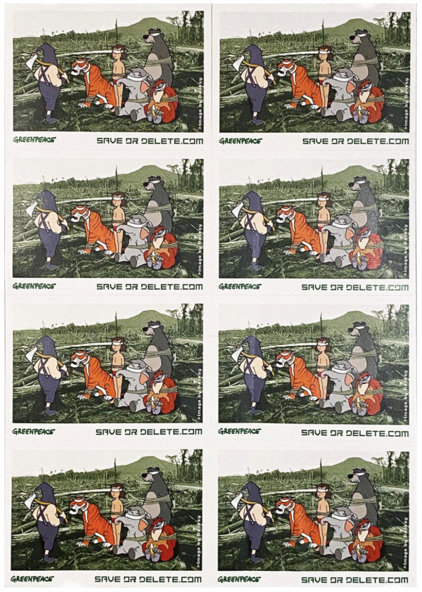 Save or Delete' (2002) Greenpeace Campaign Decal Sheet by Bansky