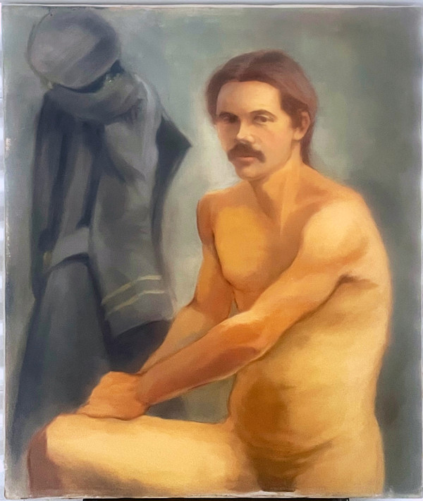 Male Nude with Hanging Uniform by Pat Ralph
