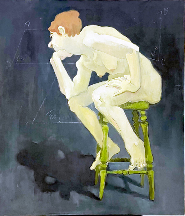 Nude on Green Stool by Pat Ralph