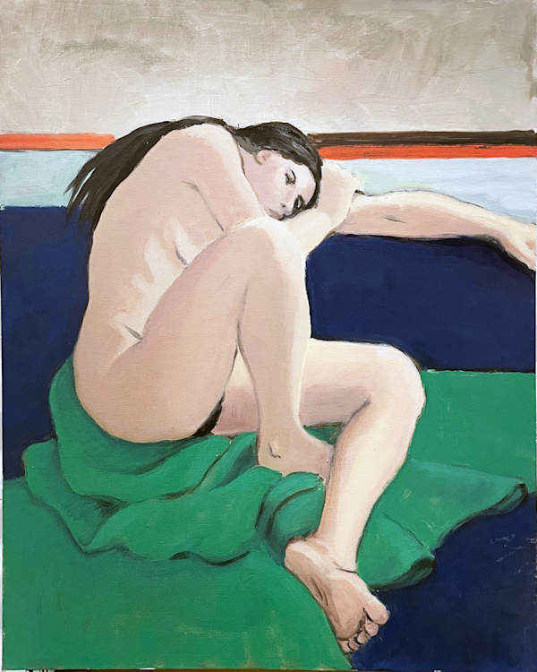 Nude on Green Blanket by Pat Ralph