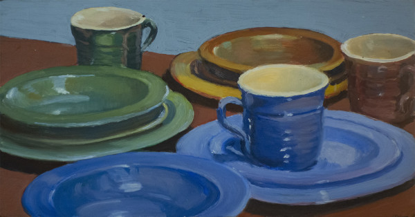 Untitled #285 (Cups, Plates and Saucers) by Pat Ralph