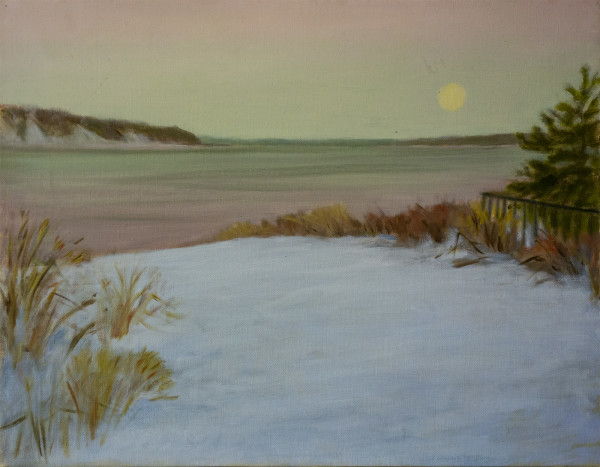 Untitled #291 (Winter Sunset Over Huntington Bay) by Pat Ralph