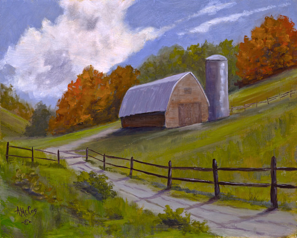 Barn on Jackson River by Annie McCoy