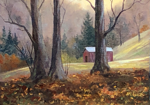 The Red Barn, Late Fall by Annie McCoy