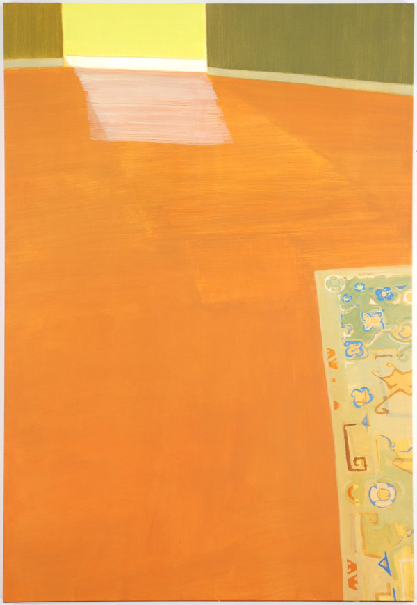 Orange floor and rug by Daniel Kohn