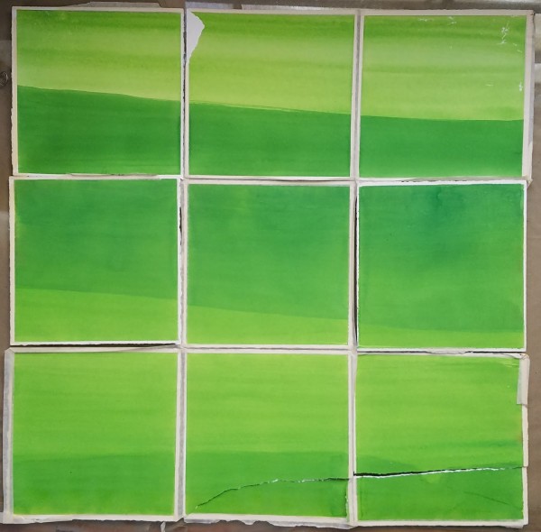 Green Field Watercolor from Dataset by Daniel Kohn