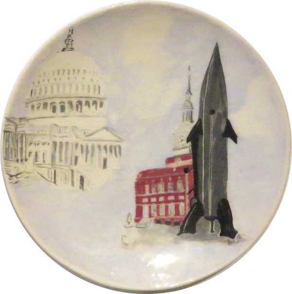 Capital Indépendance Hall Rocket Plate by Leslie F. Stone