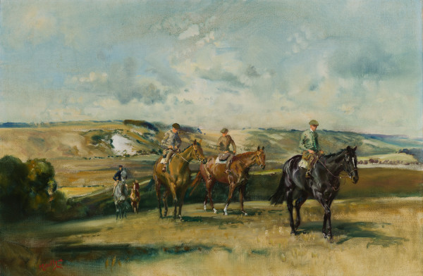 On the Downs at Upper Lambourne by Michael Lyne