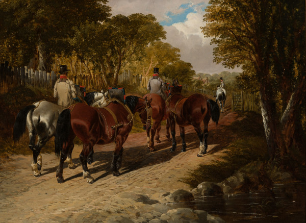Riding Along a Country Lane by John Frederick Herring, Jr.