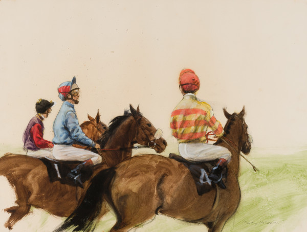 Three English Jockeys Up by Henry Koehler