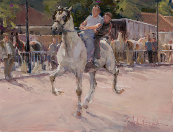 Trotting on the Grey, Wickham Horse Fair by Susie Whitcombe