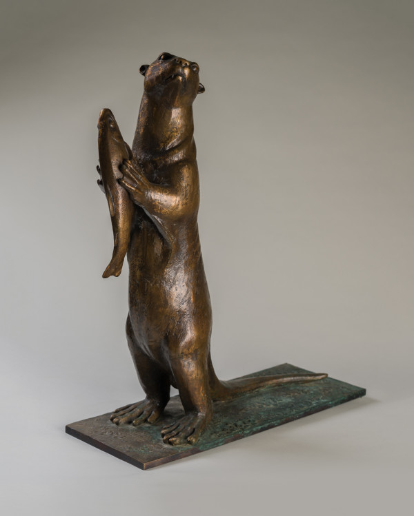 Otter with a Fish by Sally Arnup