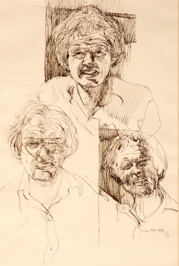 Self-Portrait Sketches I by Ken Howard