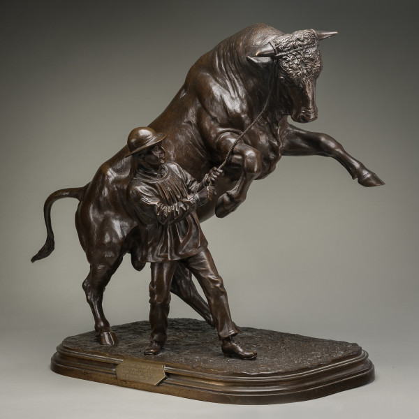 Bull and Handler by Isidore Jules Bonheur