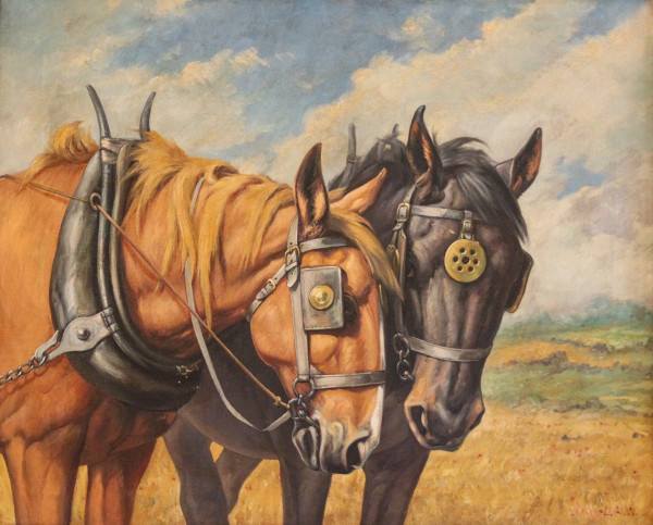 Draft Horses by 20th Century British