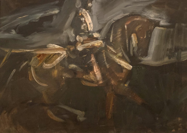 Horse and Jockey Standing Strong by George Claxton