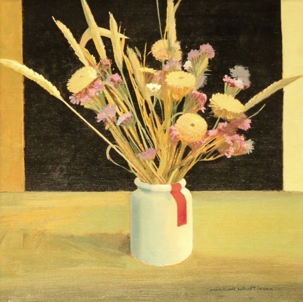 Dried Flowers in a Mustard Pot by Michael Whittlesea