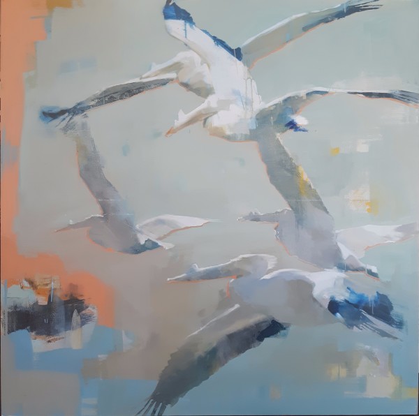 Flight (Pelicans V) by Diana Tremaine