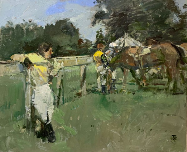 Jockey at Newbury by Thomas J. Coates