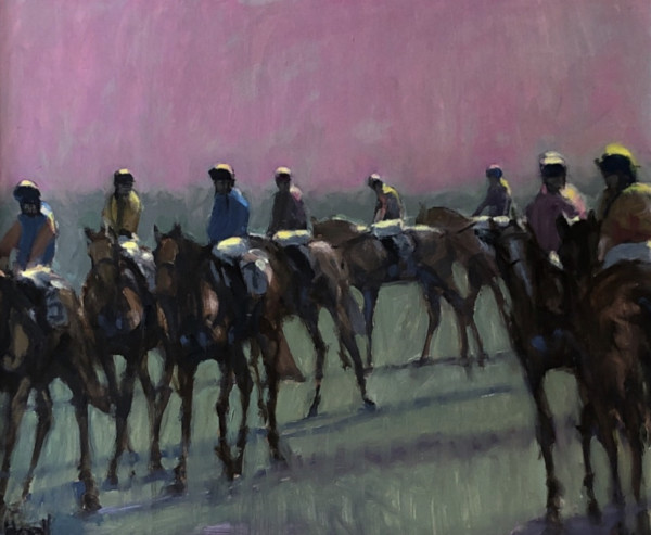 Study of Horses at the Start I by Peter Howell