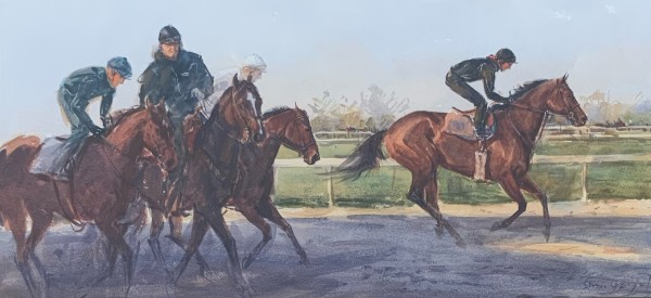 Morning on the Track, Keeneland by Sandra Oppegard