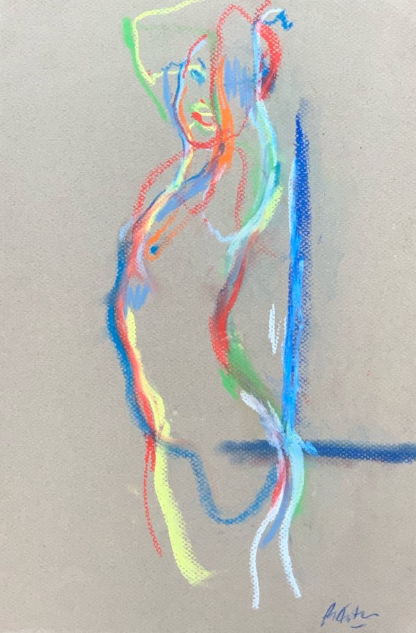 Study of a Nude in Color with Study en verso by Abel Kesteven