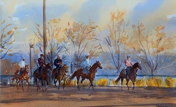 Heading Back to the Gap After Exercise, Fall, Keeneland by Sandra Oppegard