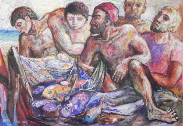 "Fisherman's Miraculous Catch" #C18 by Antonio Diego Voci by Antonio Diego Voci