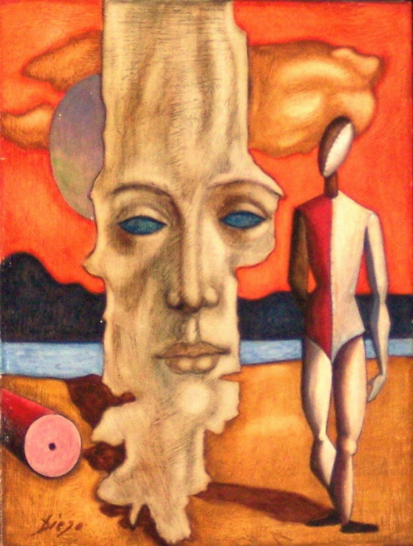 "Promenade" - Homage De #Chirico" C3 by Antonio Diego Voci by Antonio Diego Voci