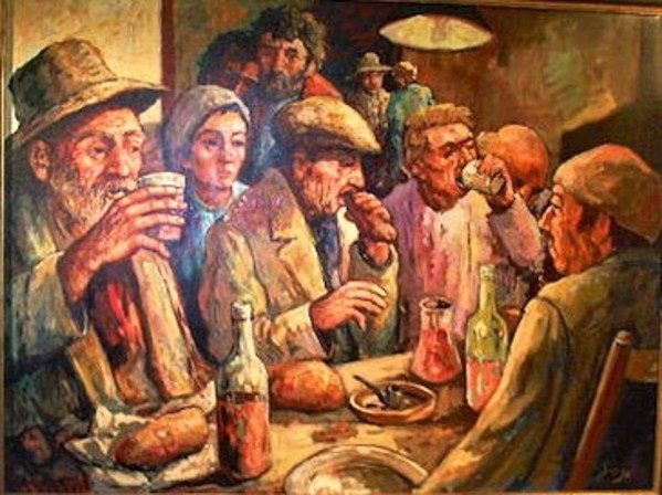 "Gasthaus Scene"  #C60 by Antonio Diego Voci by Antonio Diego Voci
