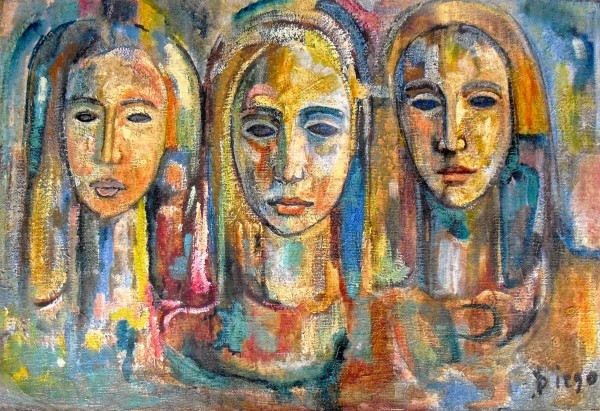 "Three Women" #C64 by Antonio Diego Voci
