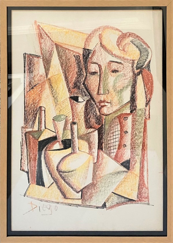 "Cubist Abstract" CD44 (Framed) by Antonio Diego Voci