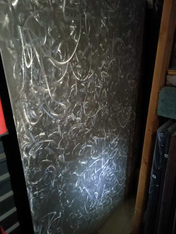 "Enchantment" Abstract Brushed Silver Sheet Metal by Brandon Paris