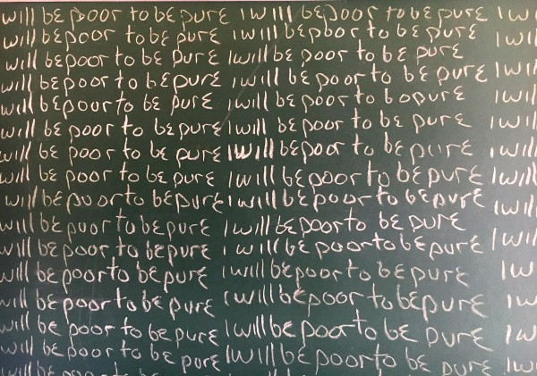 "I will be poor to be pure" by Brandon Paris