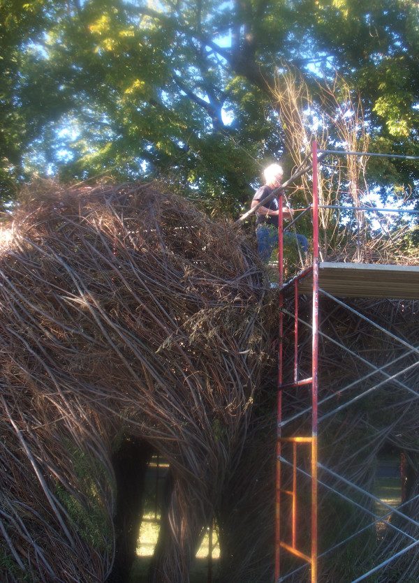 River Vessels; Patrick Dougherty; Sculpture by Diana Atwood McCutcheon