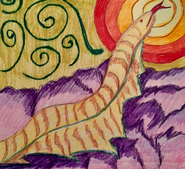 Snake Shedding Skin by Diana Atwood McCutcheon
