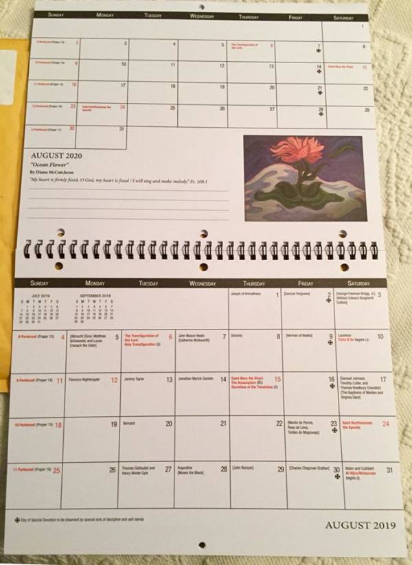 Christian Publishing Inc., Christian Planning Calendar; Ocean Flower by Diana Atwood McCutcheon