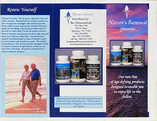 Nature's Renewal Set of Three Products by Diana Atwood McCutcheon