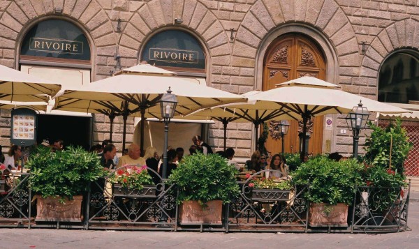 Our Florence Breakfast Café  (Piazza Della Signoria) by Diana Atwood McCutcheon
