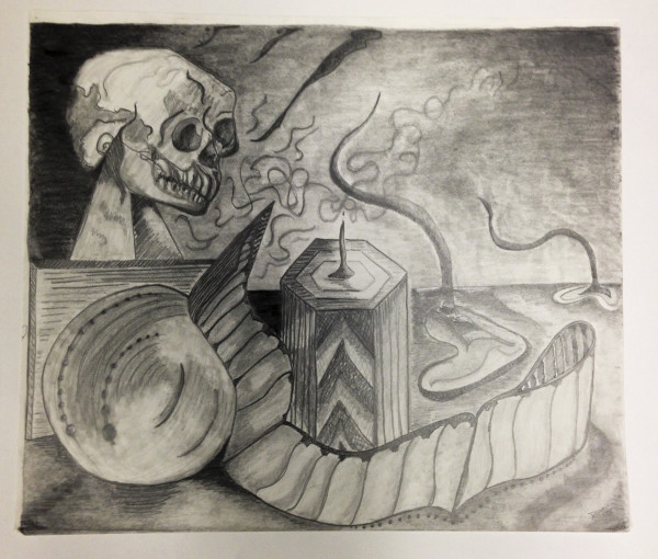 skull and snakes by Diana Atwood McCutcheon