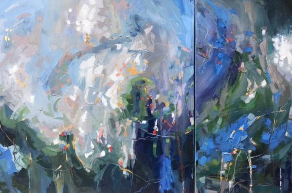 Wind And Sky Diptych by Teresa Smith