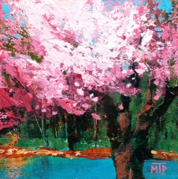 Blossoming Cherry Tree by Tatjana Mirkov-Popovicki