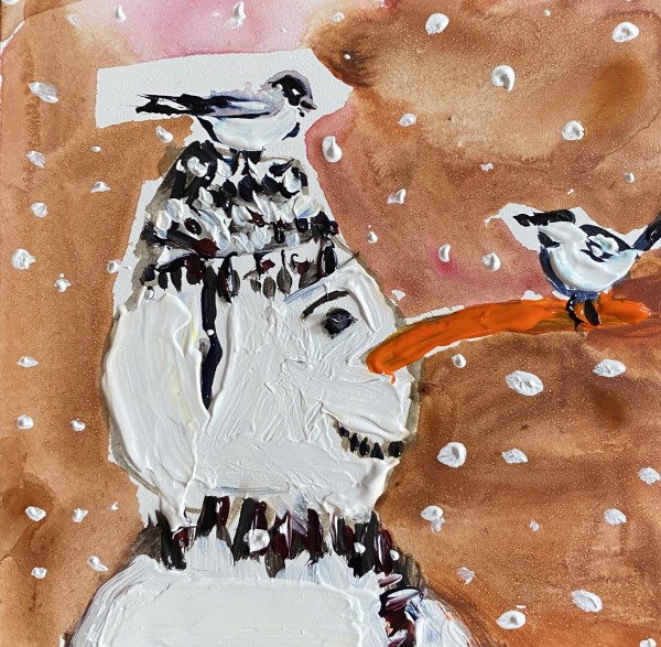 Snowman birds by Ana Guzman