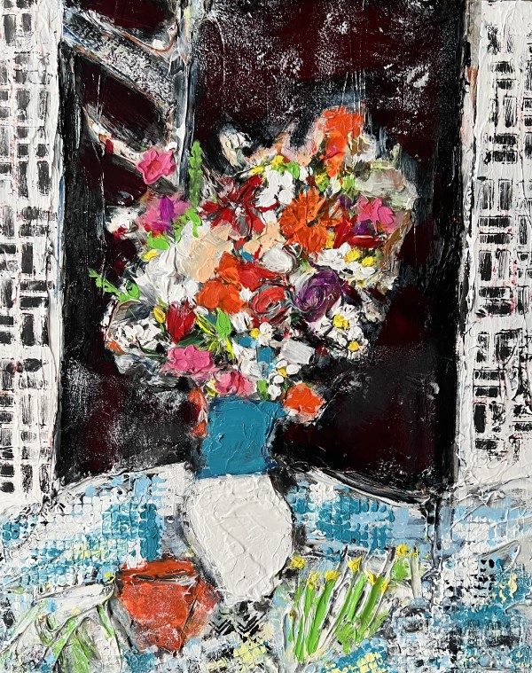 Flowers in the Window by Ana Guzman